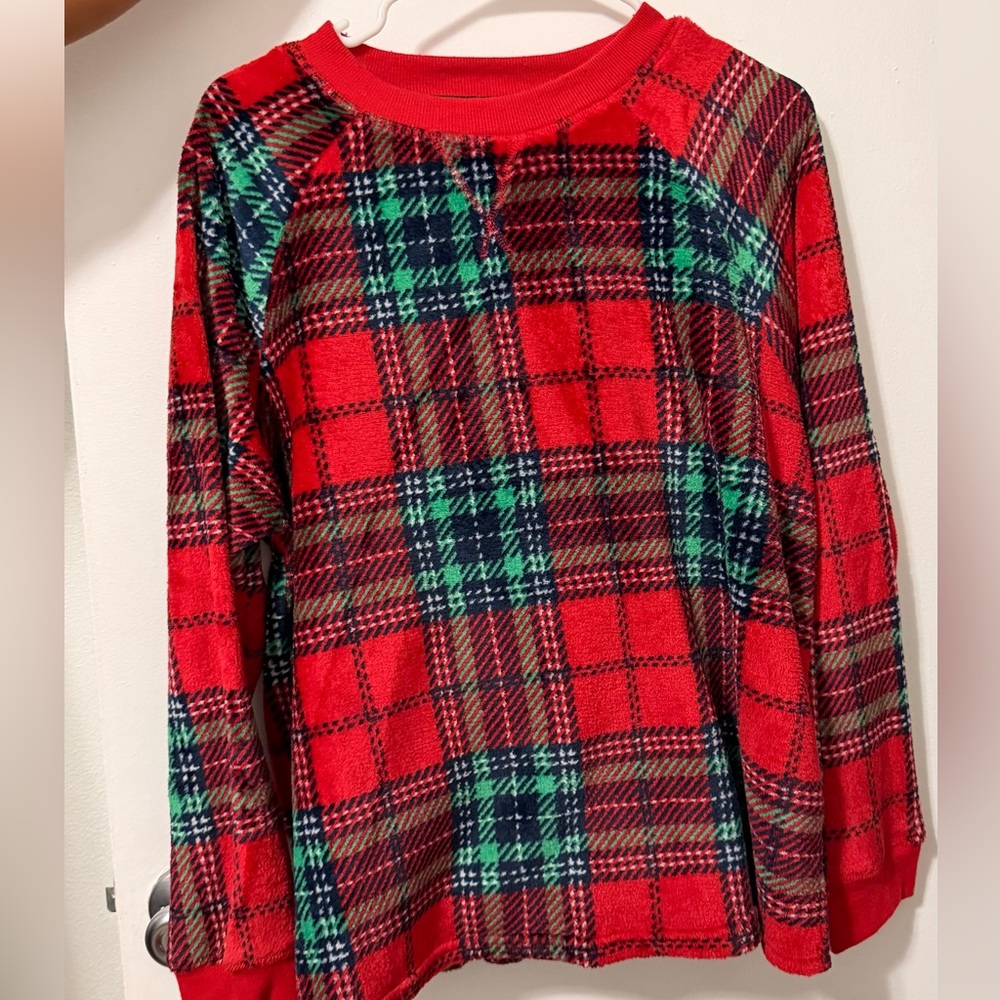 Red and Green Plaid Sweater and pants